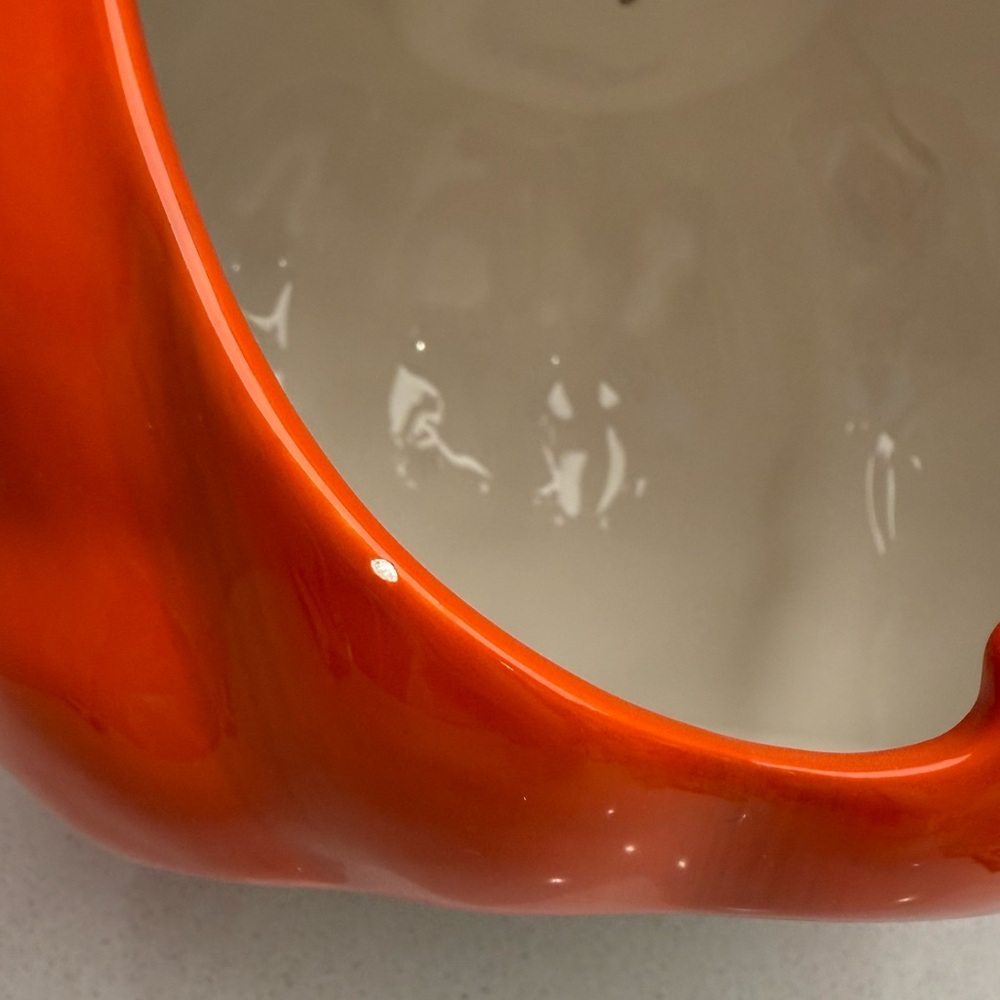 Ceramic Happy Halloween Candy Dish Candle Holder Pumpkin Black Cat - Picture 10 of 14